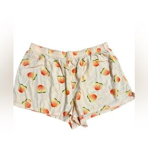 Adorable Victoria’s Secret PINK Peach Print Pajama Shorts Loungewear Sz M